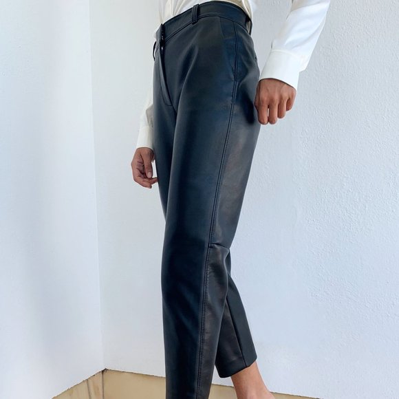 Vegan Leather Straight Pant Dupe Hm 
